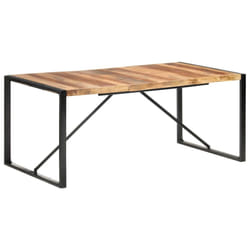 vidaXL Solid Wood Dining Table with Sheesham Finish Dinner Set Multi Sizes - 180 x 90 x 75 cm