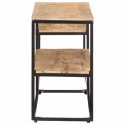 vidaXL Rough Mango Wood TV Cabinet Media Unit Standing Lowboard Furniture - Additional view 2