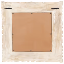 vidaXL Mirror Hanging Wall-Mounted Mirror Hall Makeup Mirror Solid Mango Wood - white