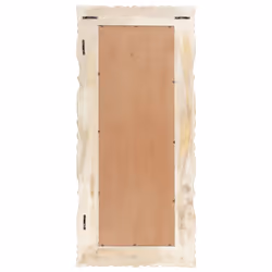 vidaXL Solid Mango Wood Mirror White 110x50 cm Home Wall Mounted Makeup Mirror