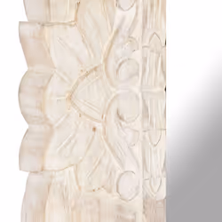 vidaXL Solid Mango Wood Mirror White 110x50 cm Home Wall Mounted Makeup Mirror - Additional view 4