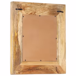vidaXL Solid Mango Wood Hand-Carved Mirror Wall Makeup Decoration Multi Sizes - 50 x 50 x 2.6 cm - Additional view 2
