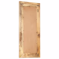 vidaXL Solid Mango Wood Hand-Carved Mirror 110x50x2.6 cm Wall Makeup Decoration