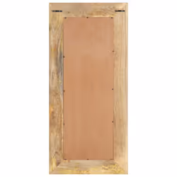 vidaXL Solid Mango Wood Mirror Wall Mounted Makeup Tool Cosmetic Hall Indoor