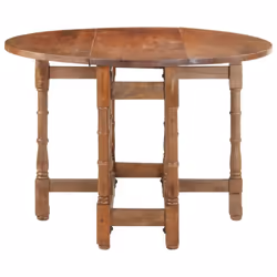 vidaXL Solid Mango Wood Dining Table Round Wooden Furniture Kitchen Table
