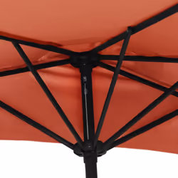 vidaXL Balcony Parasol with Aluminium Pole Terracotta 270x144x222 cm Half - Additional view 5