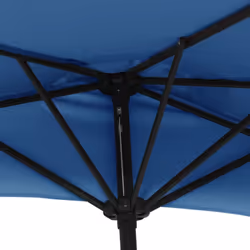 vidaXL Balcony Parasol with Aluminium Pole Umbrella Blue 270x144x222 cm Half - Additional view 6