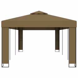 vidaXL Gazebo with Double Roof Taupe 180 g/mÂ² Patio Canopy Shelter Party Tent