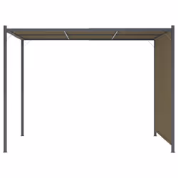vidaXL Garden Pergola with Retractable Roof Taupe 180 g/mÂ² Outdoor Gazebo - Additional view 3