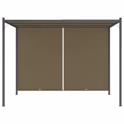 vidaXL Garden Pergola with Retractable Roof Taupe 180 g/mÂ² Outdoor Gazebo - Additional view 7
