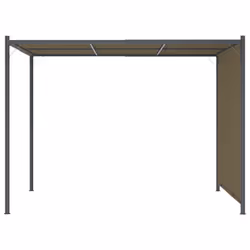 vidaXL Garden Pergola with Retractable Roof Taupe 180 g/mÂ² Outdoor Gazebo - Additional view 8