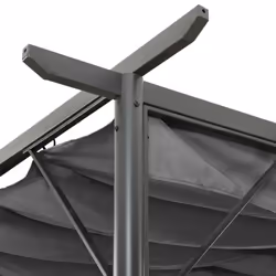 vidaXL Pergola with Retractable Roof Anthracite Steel 180 g/mÂ² Garden Canopy - Additional view 2