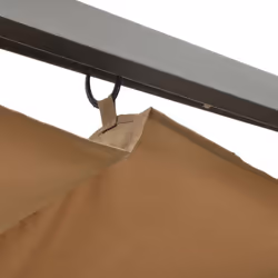 vidaXL Pergola with Retractable Roof Taupe Steel 180 g/mÂ² Garden Patio Canopy - Additional view 3