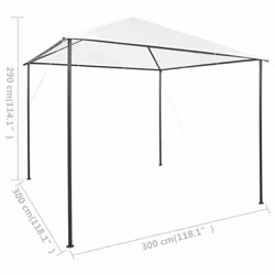 vidaXL Gazebo 3x3x2.9 m White 180 g/mÂ² Garden Canopy Shelter Pavilion Awning - Additional view 7