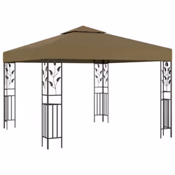 vidaXL Gazebo Taupe 180 g/m² Outdoor Marquee Patio Canopy Shelter Party Tent