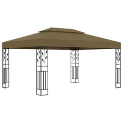 vidaXL Gazebo with Double Roof Taupe 180 g/mÂ² Patio Canopy Shelter Party Tent