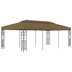 vidaXL Gazebo Taupe 180 g/m² Outdoor Marquee Patio Canopy Shelter Party Tent