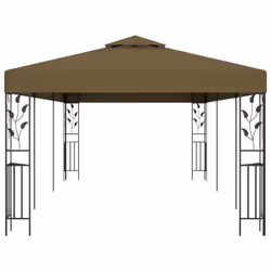 vidaXL Gazebo Taupe 180 g/mÂ² Outdoor Marquee Patio Canopy Shelter Party Tent