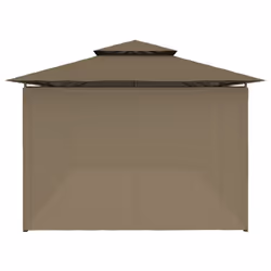 vidaXL Gazebo with Curtains Taupe 180 g/mÂ² Patio Canopy Shelter Party Tent - Additional view 7