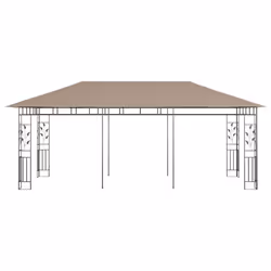 vidaXL Gazebo with Mosquito Net 6x3x2.73 m Taupe 180 g/mÂ² Patio Canopy Shelter - Additional view 2