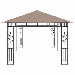 vidaXL Gazebo with Mosquito Net 6x3x2.73 m Taupe 180 g/mÂ² Patio Canopy Shelter - Additional view 3