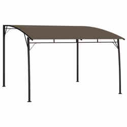 vidaXL Garden Sunshade Awning 3x3x2.55 m Taupe Canopy Shelter Outdoor Shade