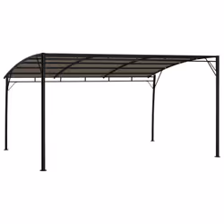 vidaXL Garden Sunshade Awning 4x3x2.55 m Taupe Canopy Shelter Outdoor Shade