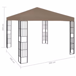 vidaXL Gazebo Sturdy Stable Outdoor Patio Canopy Multi Colours Multi Sizes - 3 x 3 m