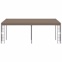 vidaXL Wall-mounted Gazebo 6x3 m Taupe Fabric Canopy Shelter Tent Pavilion