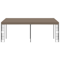 vidaXL Wall-mounted Gazebo 6x3 m Taupe Fabric Canopy Shelter Tent Pavilion