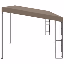 vidaXL Wall-mounted Gazebo 6x3 m Taupe Fabric Canopy Shelter Tent Pavilion