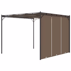 vidaXL Garden Gazebo with Side Curtain 3x3x2.25 m Taupe Canopy Shelter Awning - Additional view 4