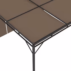 vidaXL Garden Gazebo with Side Curtain 3x3x2.25 m Taupe Canopy Shelter Awning - Additional view 7