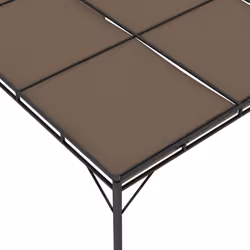 vidaXL Garden Gazebo with Side Curtain 4x3x2.25 m Taupe Canopy Shelter Awning - Additional view 7