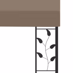 vidaXL Wall-mounted Gazebo 4x3x2.5 m Taupe Garden Canopy Shelter Tent Pavilion - Additional view 10