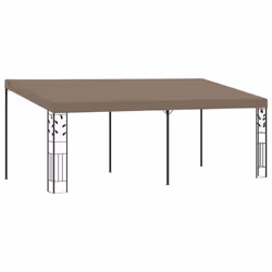 vidaXL Wall-mounted Gazebo 4x3x2.5 m Taupe Garden Canopy Shelter Tent Pavilion - Additional view 6