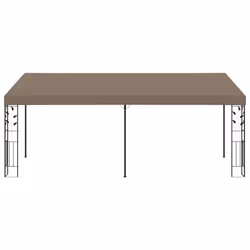 vidaXL Wall-mounted Gazebo 4x3x2.5 m Taupe Garden Canopy Shelter Tent Pavilion - Additional view 7