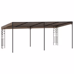 vidaXL Wall-mounted Gazebo 4x3x2.5 m Taupe Garden Canopy Shelter Tent Pavilion - Additional view 9