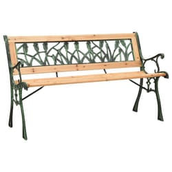 VidaXL 312031 outdoor bench Wood, Iron, Polyvinyl chloride (PVC)