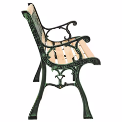 VidaXL 312031 outdoor bench Wood, Iron, Polyvinyl chloride (PVC)