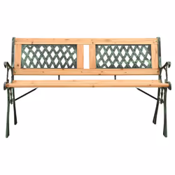 VidaXL 312033 outdoor bench Wood, Iron, Polyvinyl chloride (PVC)