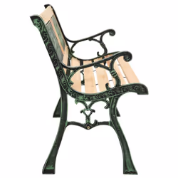 VidaXL 312033 outdoor bench Wood, Iron, Polyvinyl chloride (PVC)