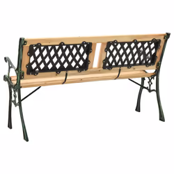 VidaXL 312033 outdoor bench Wood, Iron, Polyvinyl chloride (PVC) - Additional view 4
