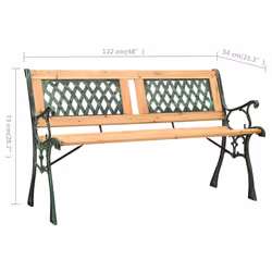 VidaXL 312033 outdoor bench Wood, Iron, Polyvinyl chloride (PVC) - Additional view 6