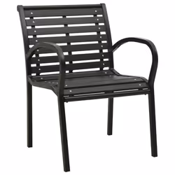 VidaXL 312034 outdoor chair Terrace Plastic, Steel Black