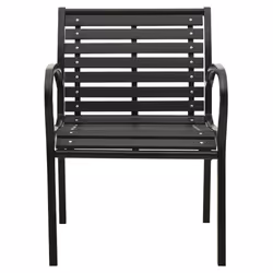 VidaXL 312034 outdoor chair Terrace Plastic, Steel Black