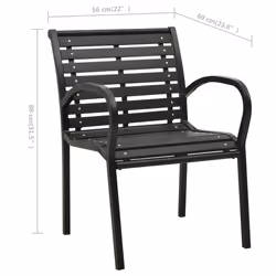 VidaXL 312034 outdoor chair Terrace Plastic, Steel Black - Additional view 7