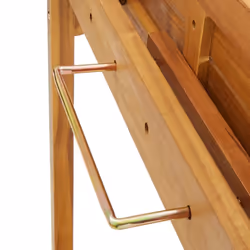 vidaXL Solid Acacia Wood Balcony Bar Table Garden Wooden Desk Dining Table - Additional view 6