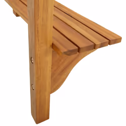 vidaXL Solid Acacia Wood Balcony Bar Table Garden Wooden Desk Dining Table - Additional view 7
