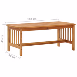 vidaXL Solid Acacia Wood Coffee Table Wooden Couch Sofa Accent Table Tea Desk - Additional view 5